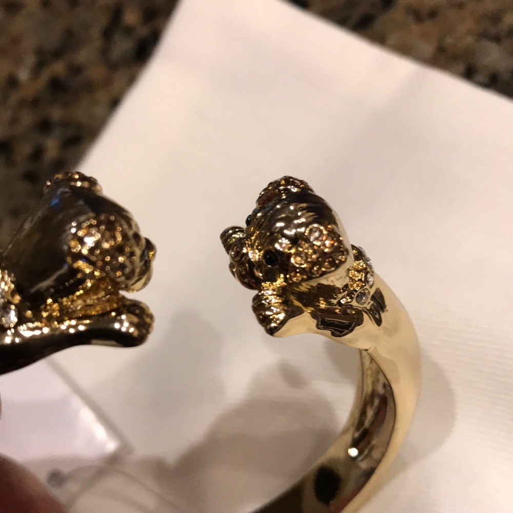 Kate Spade New York Bracelet Puppy Open Hinge Cuff NWT - Picture 5 of 8